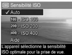 HP PHOTOSMART R607 - Sensibilité ISO - 1