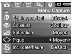 HP PHOTOSMART R607 - Utilisation du menu Capture - 2