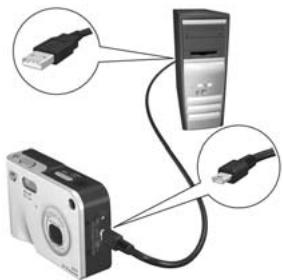 HP PHOTOSMART R607 - Transfert d'images vers l'ordinateur - 1