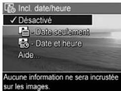 HP PHOTOSMART R717 - Incrustation de la date et de l'heure - 1