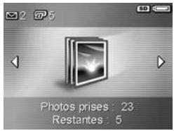 HP PHOTOSMART R717 - Écran de résumé du nombre d'images - 1