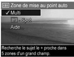HP PHOTOSMART R717 - Zone de mise au point auto - 1