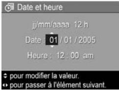 HP PHOTOSMART R717 - Date et heures - 1