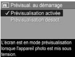HP PHOTOSMART R717 - Prévisualisation au démarrage - 1