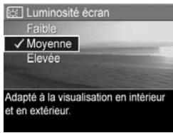 HP PHOTOSMART R717 - Luminosité de l'écran - 1