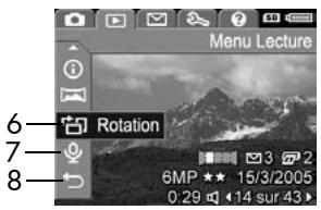 HP PHOTOSMART R717 - Utilisation du menu lecture - 2