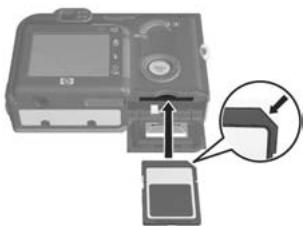 HP PHOTOSMART R717 - Installation et formatage d'une carte mémoire (en option) - 1