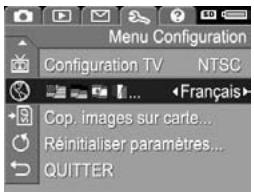 HP PHOTOSMART R717 - Utilisation du menu configuration - 3