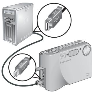 HP PHOTOSMART R725 - Configuration de destinations en ligne sur l'appareil photo - 1