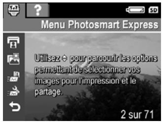 HP PHOTOSMART R725 - Sélection d'images individuelles pour l'impression - 1