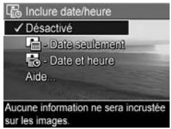 HP PHOTOSMART R817 - Incrustation de la date et de l'heure - 1