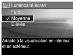 HP PHOTOSMART R817 - Luminosité de l'écran - 1