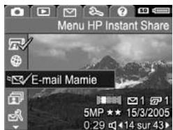 HP PHOTOSMART R817 - Envoi d'images individuelles vers les destinations - 1