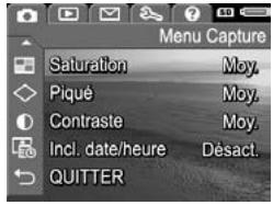 HP PHOTOSMART R817 - Utilisation du Menu Capture - 3