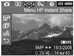 HP PHOTOSMART R817 - Menu de l'appareil photo - 3