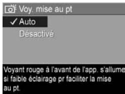 HP PHOTOSMART R817 - Voyant d'aide à la mise au point - 1