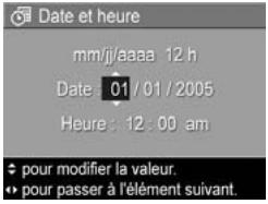 HP PHOTOSMART R817 - Date et heures - 1