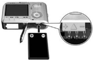 HP PHOTOSMART R817 - Mise en place de la batterie - 1