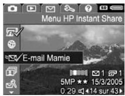 HP PHOTOSMART R818 - Envoi d'images individuelles vers les destinations - 1