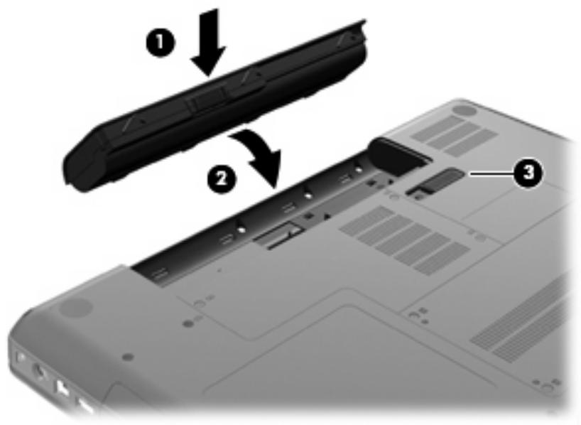 HP COMPAQ PRESARIO CQ56-258SA - Insertion ou retrait de la batterie - 2