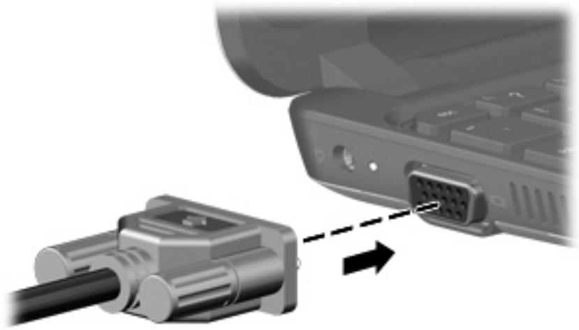 HP MINI 210-1020EA - Connexion d'un moniteur externe ou d'un projecteur - 1