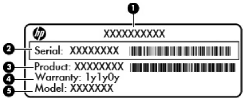 HP MINI 210-1020EA - Identification des étiquettes - 1