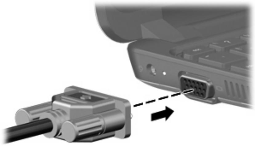 HP MINI 210-1099EA - Connexion d'un moniteur externe ou d'un projecteur - 1