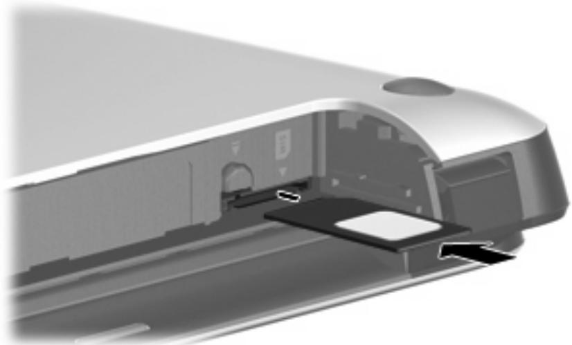 HP MINI 210-1160SA - Insertion d'une carte SIM - 1