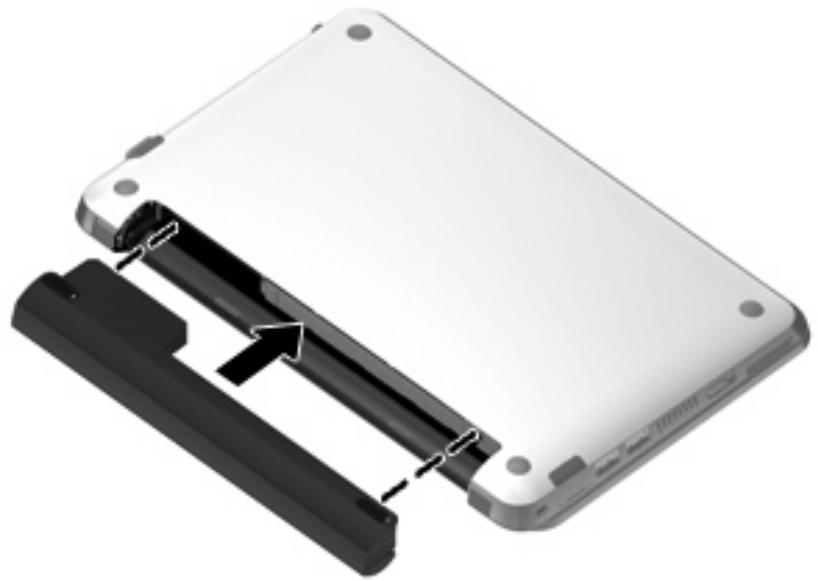 HP MINI 210-1160SA - Insertion ou retrait de la batterie - 1