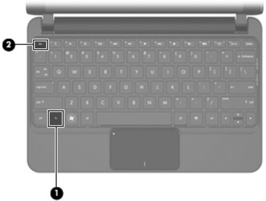 HP MINI 210-1165SA - Utilisation des touches d'activation - 1