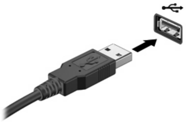 HP MINI 210-1185SA - Connexion d'un périphérique USB - 1