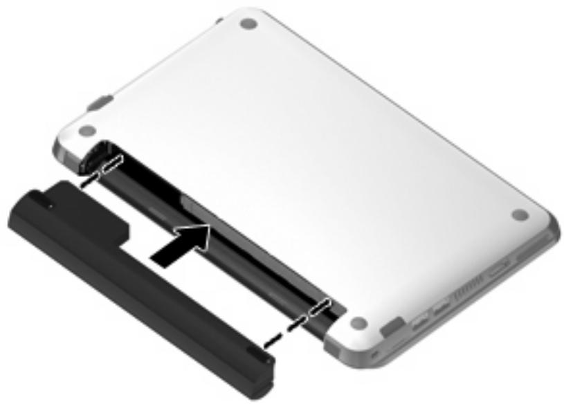 HP MINI 210-1195EA - Insertion ou retrait de la batterie - 1