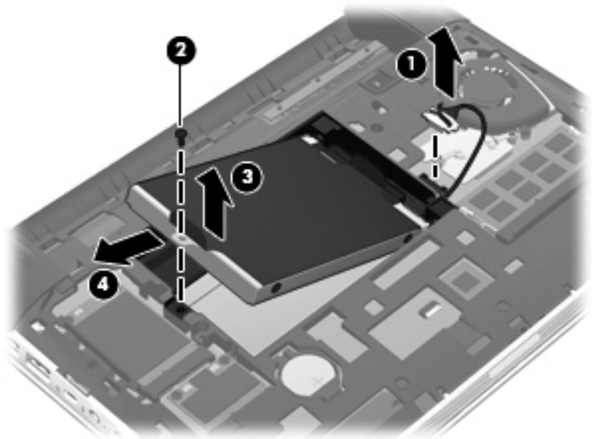 HP MINI 210-3001EA - Retrait du disque dur - 2