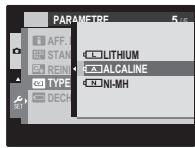 FUJIFILM S2980 - Choix du type de piles - 1