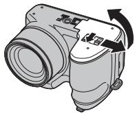 FUJIFILM S2980 - Ouvrez le couvercle du compartment des piles. - 1