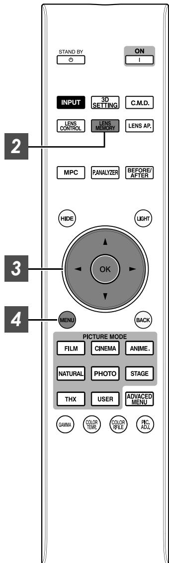 JVC DLA-X700R - Saving and Retrieving Adjustment Settings - 1