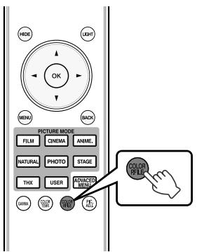 JVC DLA-X700R - Régler le profil couleur - 1