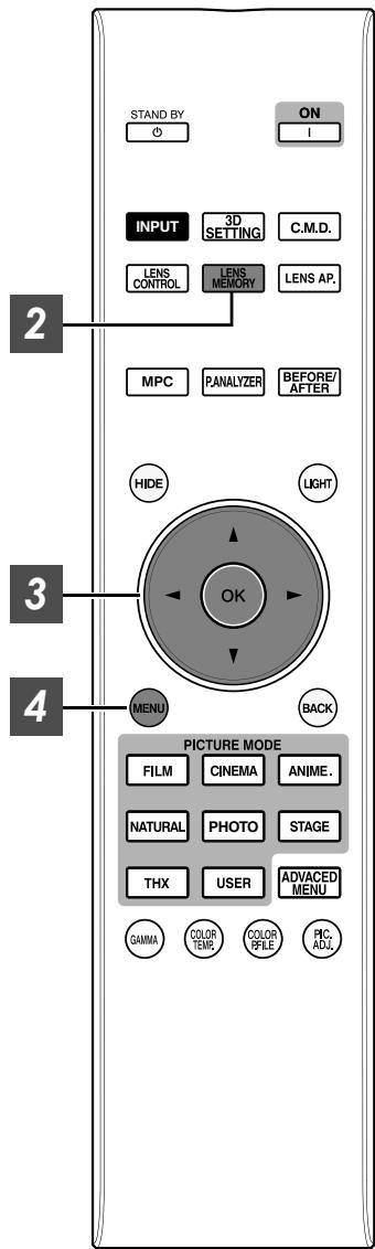 JVC DLA-X700R - Cómo guardar y recuperar la configuración de los ajustes - 1