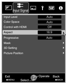 JVC DLA-X700R - Adjusting the Screen Size (Aspect) - 3