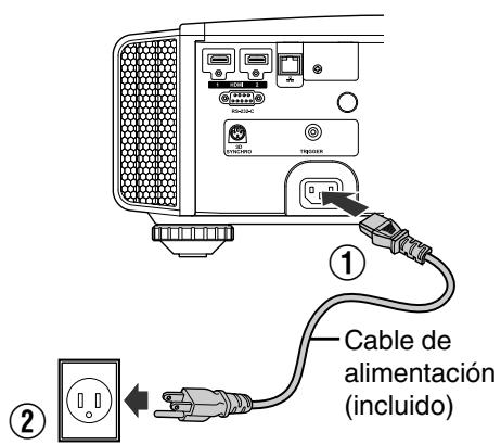 JVC DLA-X700R - Conexión del cable de alimentación (accessorio inclusido) - 1