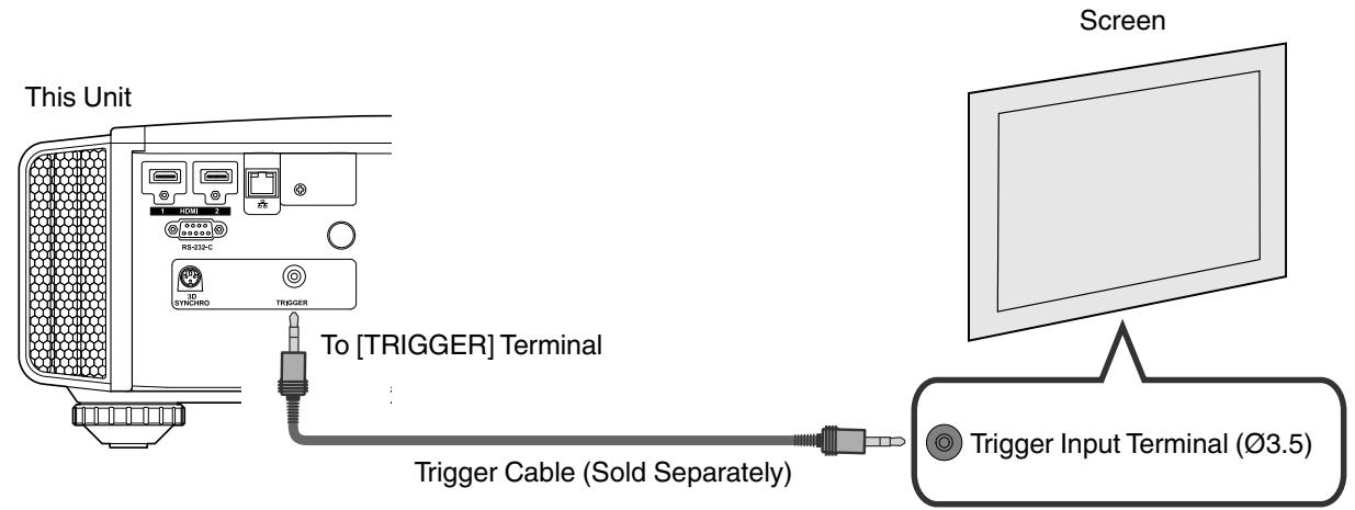 JVC DLA-X700R - Connecting to the TRIGGER Terminal - 1