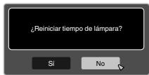 JVC DLA-X700R - Reinicializacion del tiempo de uso de la lámpara desdela pantalla de menus - 4