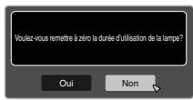 JVC DLA-X700R - Réinitialiser la temps d'utilisation de la lampe à partir de l'écran de menu - 2