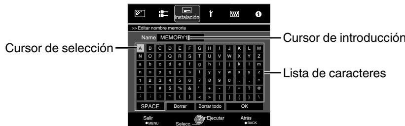 JVC DLA-X900R - Selección los datos de ajuste que deseee editor y pulse el botón [OK]. - 1