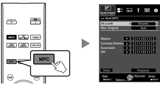 JVC DLA-X900R - Pulse el botón [MPC] para visualizar el menu de ajustes - 1