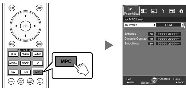 JVC DLA-X95R - Press the [MPC] button to display the adjustment menu - 1