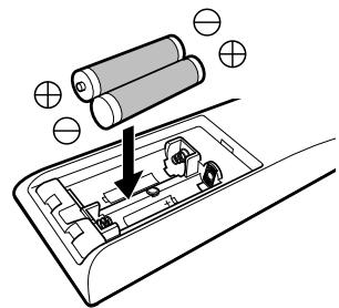 JVC DLA-X95R - Loading Batteries into the Remote Control - 2