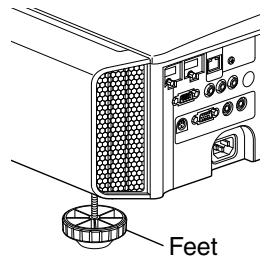JVC DLA-X95R - Adjusting the elevation angle of the projector - 1