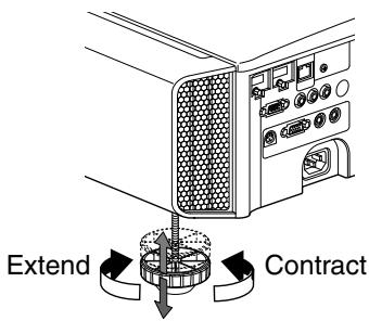 JVC DLA-X95R - Adjusting the elevation angle of the projector - 2