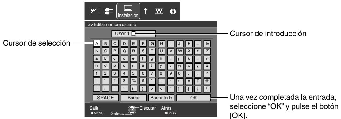 JVC DLA-X95R - Editar nombre usuario - 1